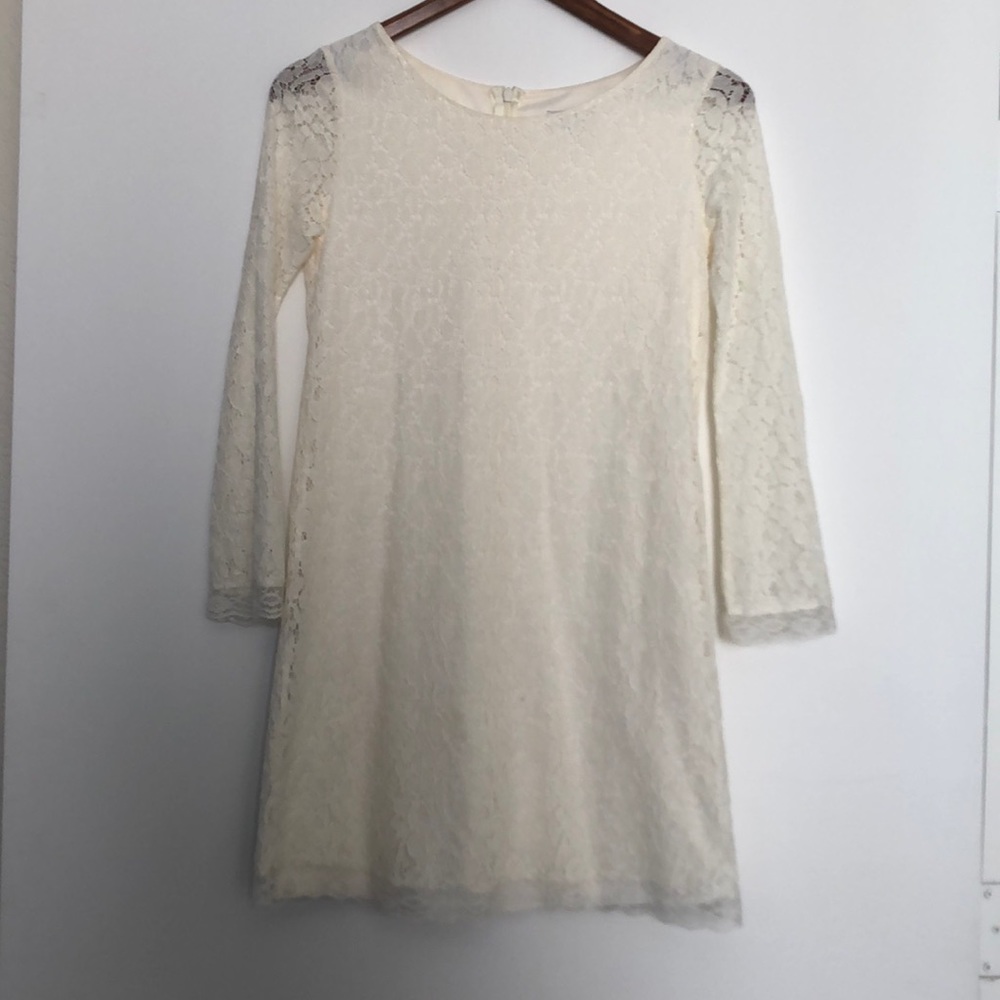 White lace hidden hearts dress.
